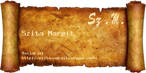 Szita Margit névjegykártya